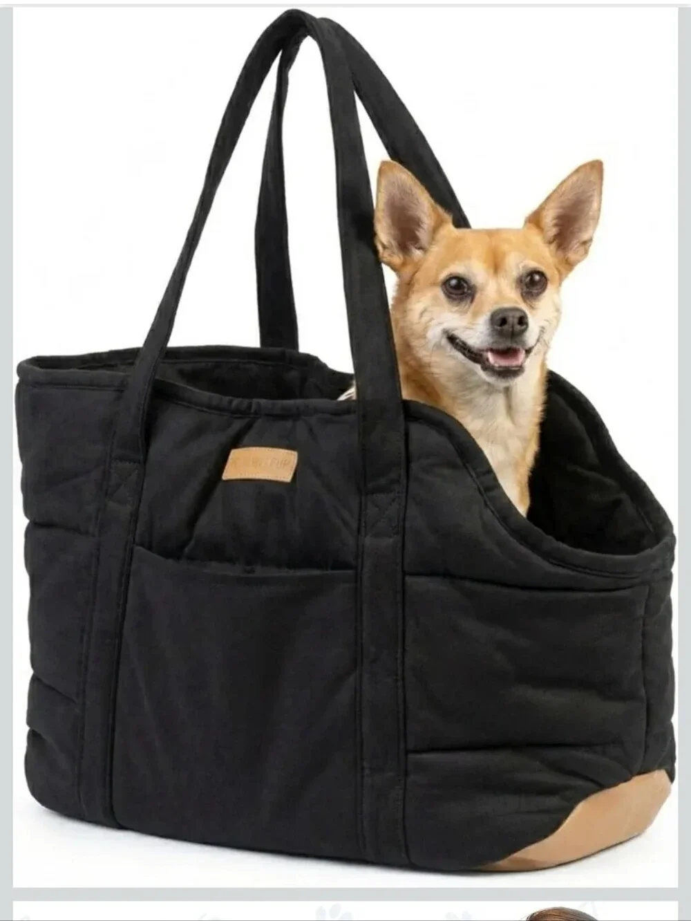 Black Dog Carrier Tote- Comfortable Pet Travel Carrier